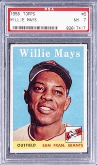 1958 Topps #5 Willie Mays - PSA NM 7